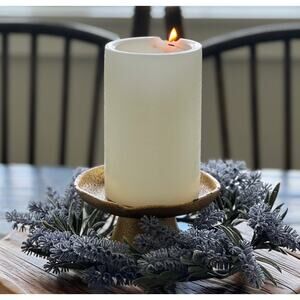 Spiral Light Candle MY HAPPY PLACE 4 X 6 Round 40hr Burn -Brand New Large